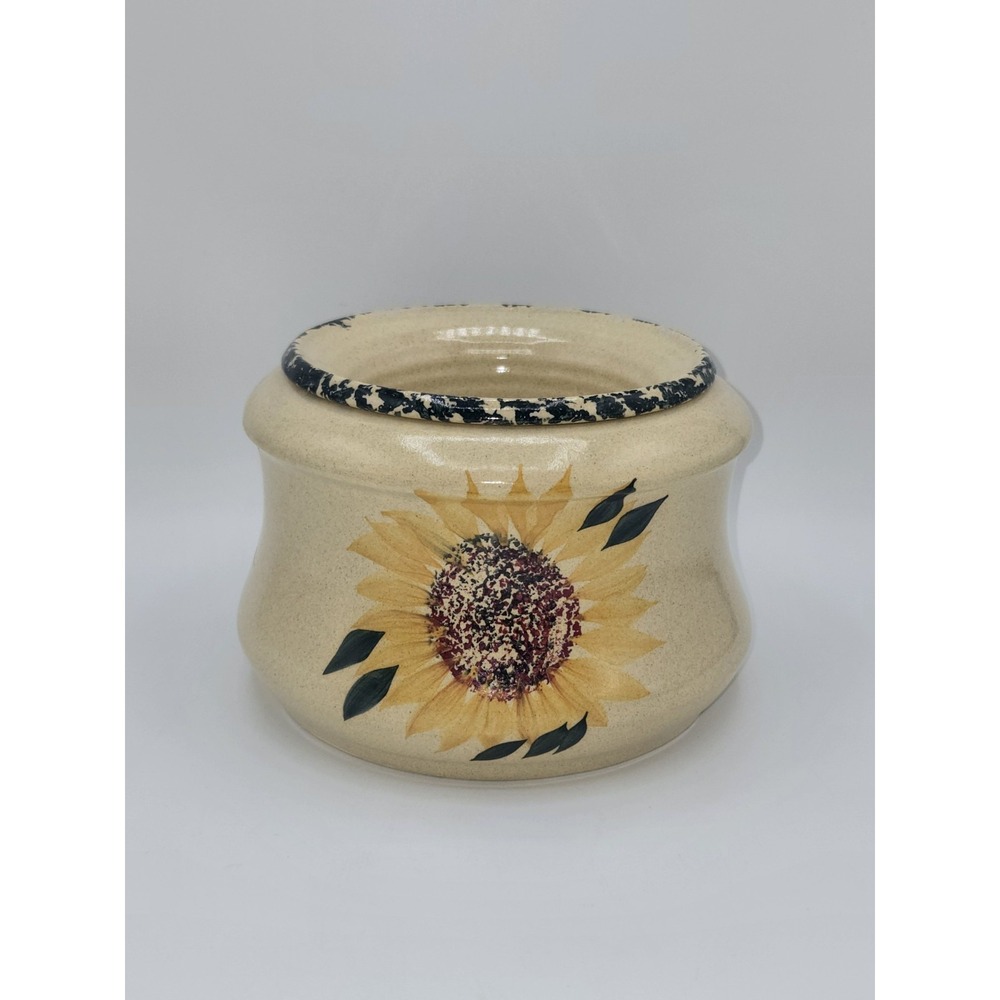 Contemporary Pottery Sunflower African Violet Self Watering Planter Handmade USA